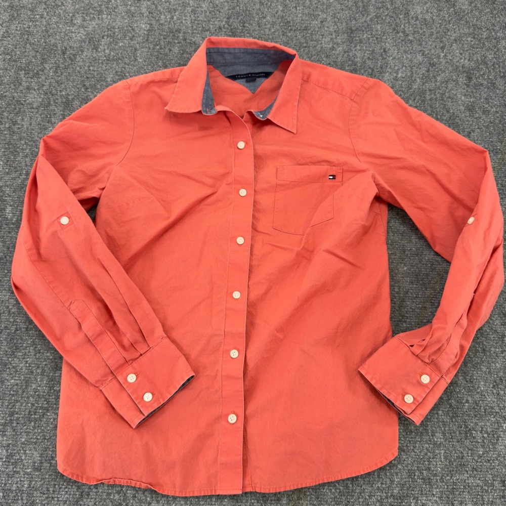 Tommy Hilfiger Button Down Shirt Salmon Pink Size S